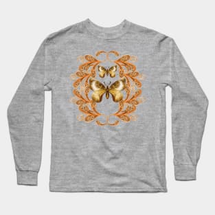 Butterfly zentangles Long Sleeve T-Shirt